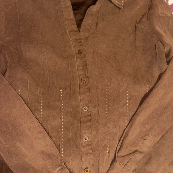 Brown Button Down Shirt - Picture 1 of 3